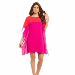 Belle Badgley Mischka Colorblock Florence shift caftan cocktail dress